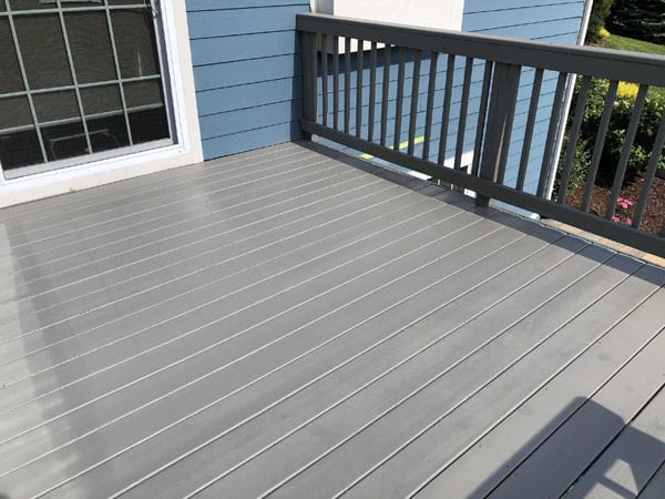 After painting a deck in dexter Michigan