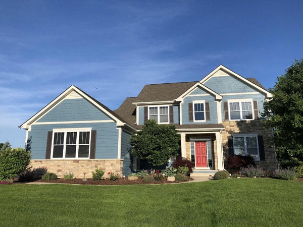 After painting a house exterior in dexter michigan blue