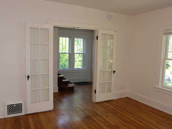 After painting interior trim and door white in Ann Arbor home
