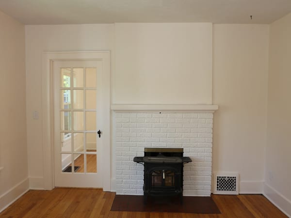 After painting trim and fireplace white