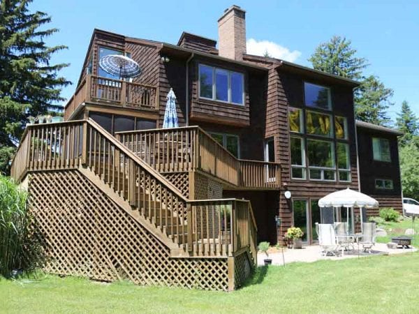 After painting wood siding