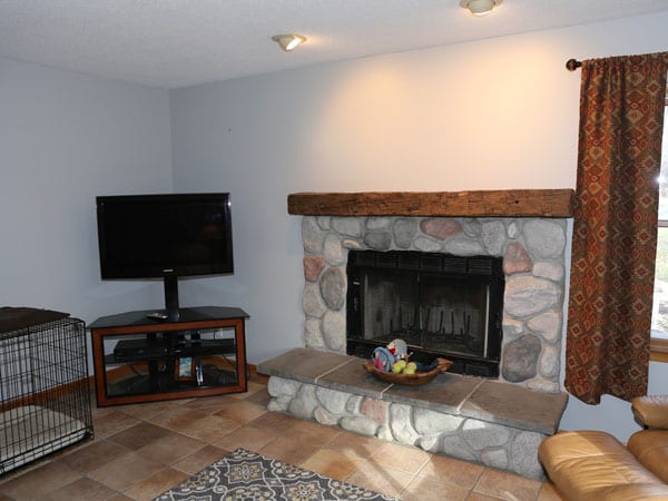 After repainting walls in the first floor family room