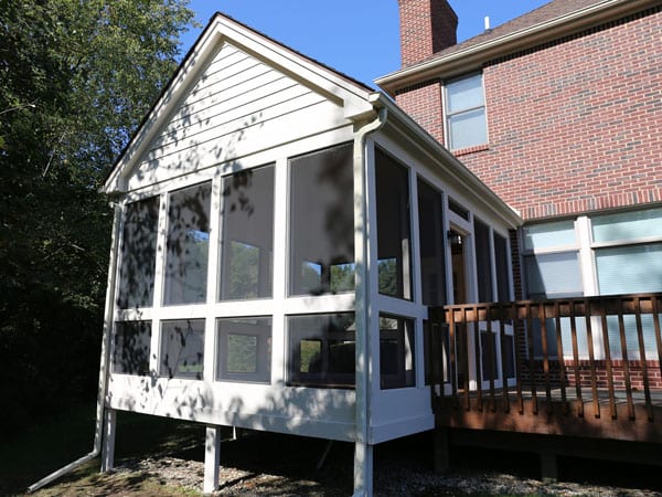 After repairing the porch