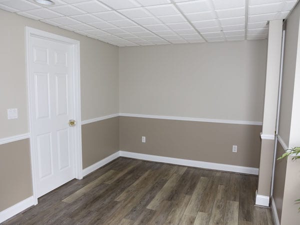 After the basement wall painting project is done