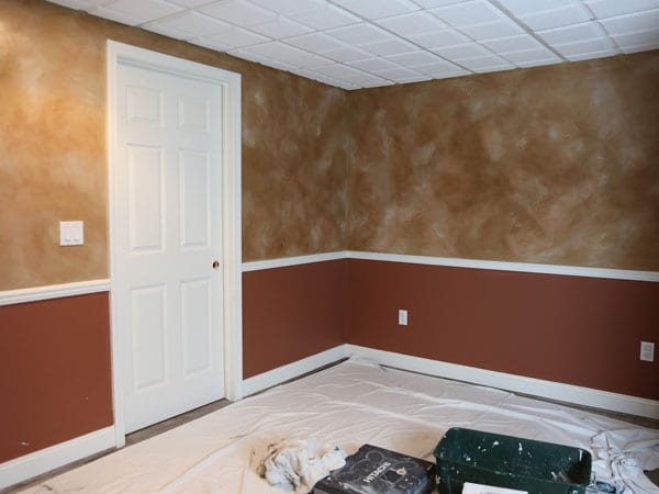 Before painting tbasement walls