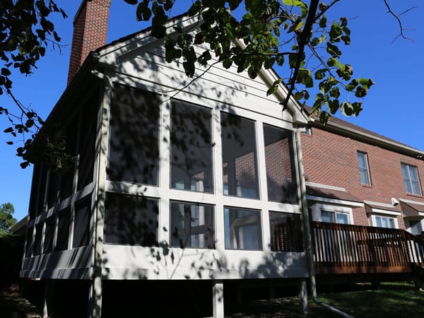 Before repairing the porch
