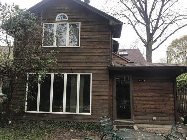 Dark brown house