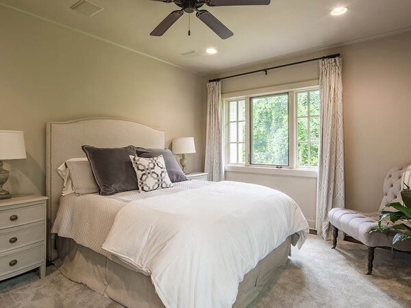 Freshly painted bedroom