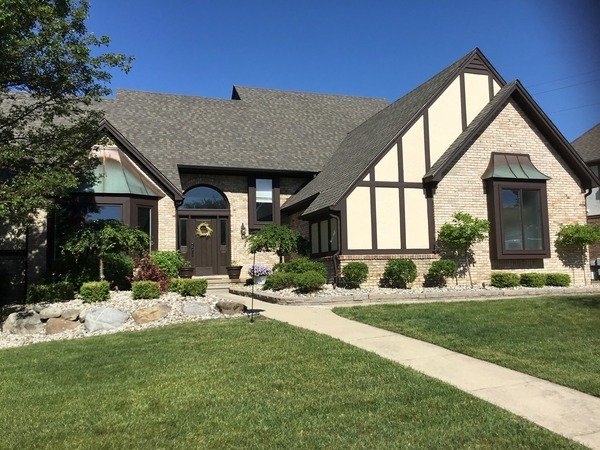 Home exterior with refreshed paint and new trim paint