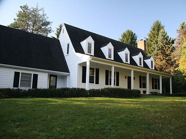 House with a white exterior