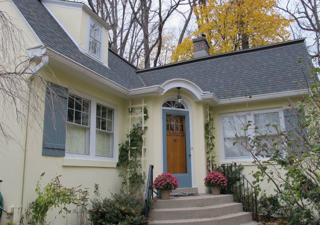 Light yellow home exterior