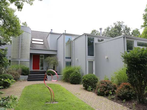 Modern style house with gray exterior color