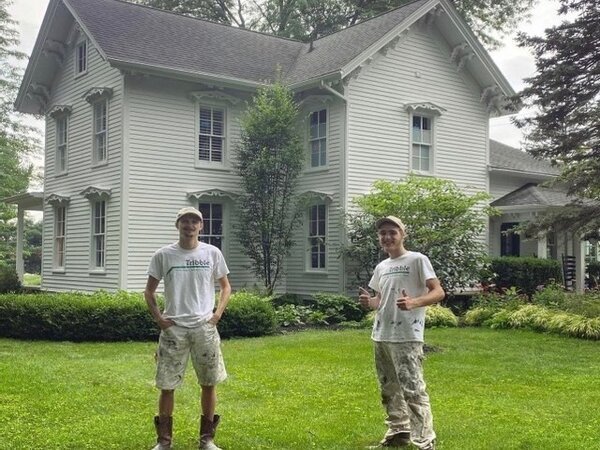 Newly painted home exterior