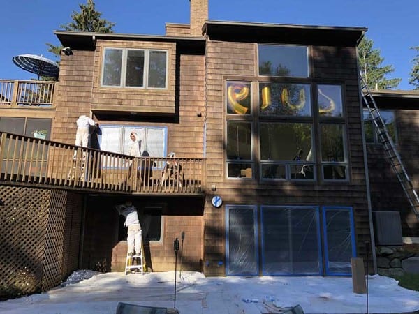 Painting a wood exterior