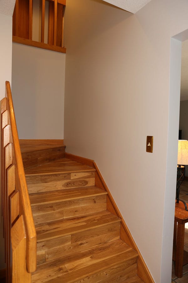 Stairwell after repainting walls in Ann Arbor