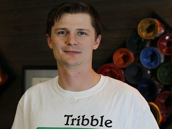 Weston with Tribble Painting