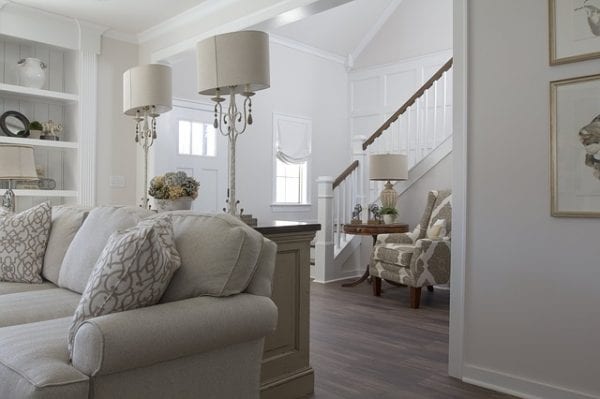 White walled living room