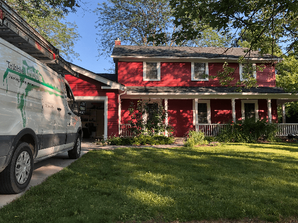 Red house after painting