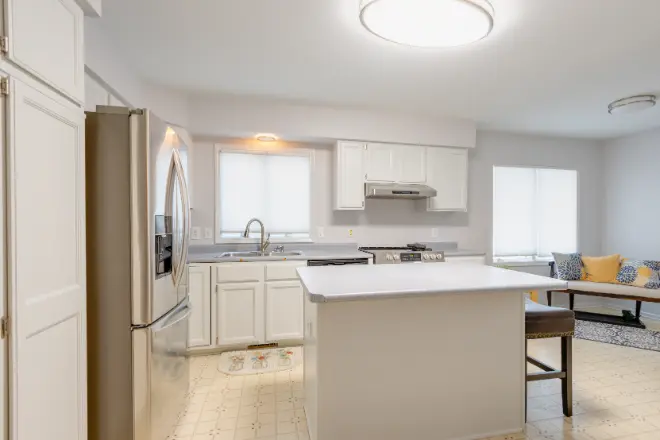 white kitchen painted by Tribble Painting Company