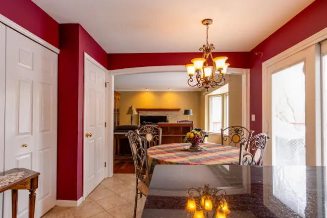 A newly painted dining room by Tribble Painting Company