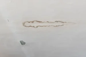 a water stain on ceiling