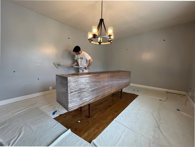 Tribble Painting Employee Painting A Home Interior