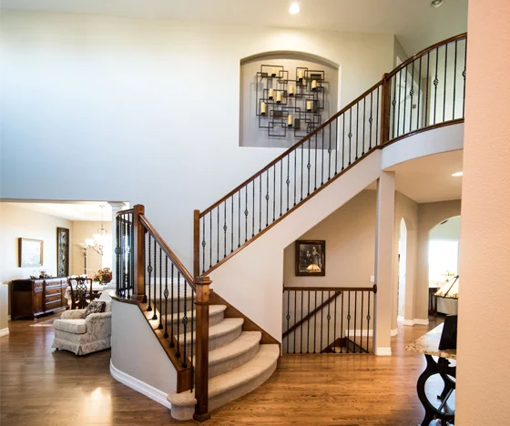Freshly painted interior near the staircase