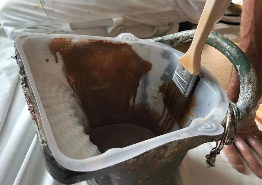 Paint in bucket