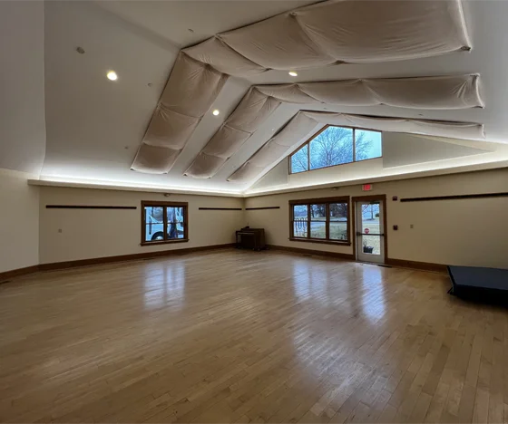 Freshly painted gym interior