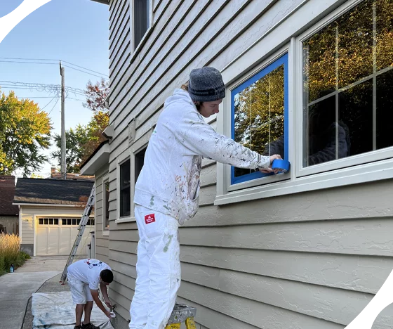 Tribble Team Painting Exterior Trim